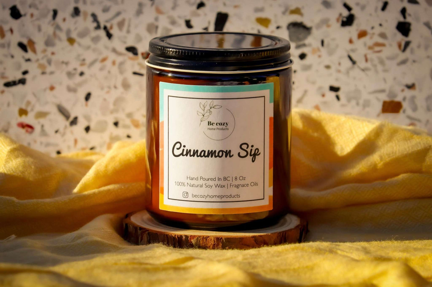 BeCozy Home Products Cinnamon Sip - Soy Wax Candle