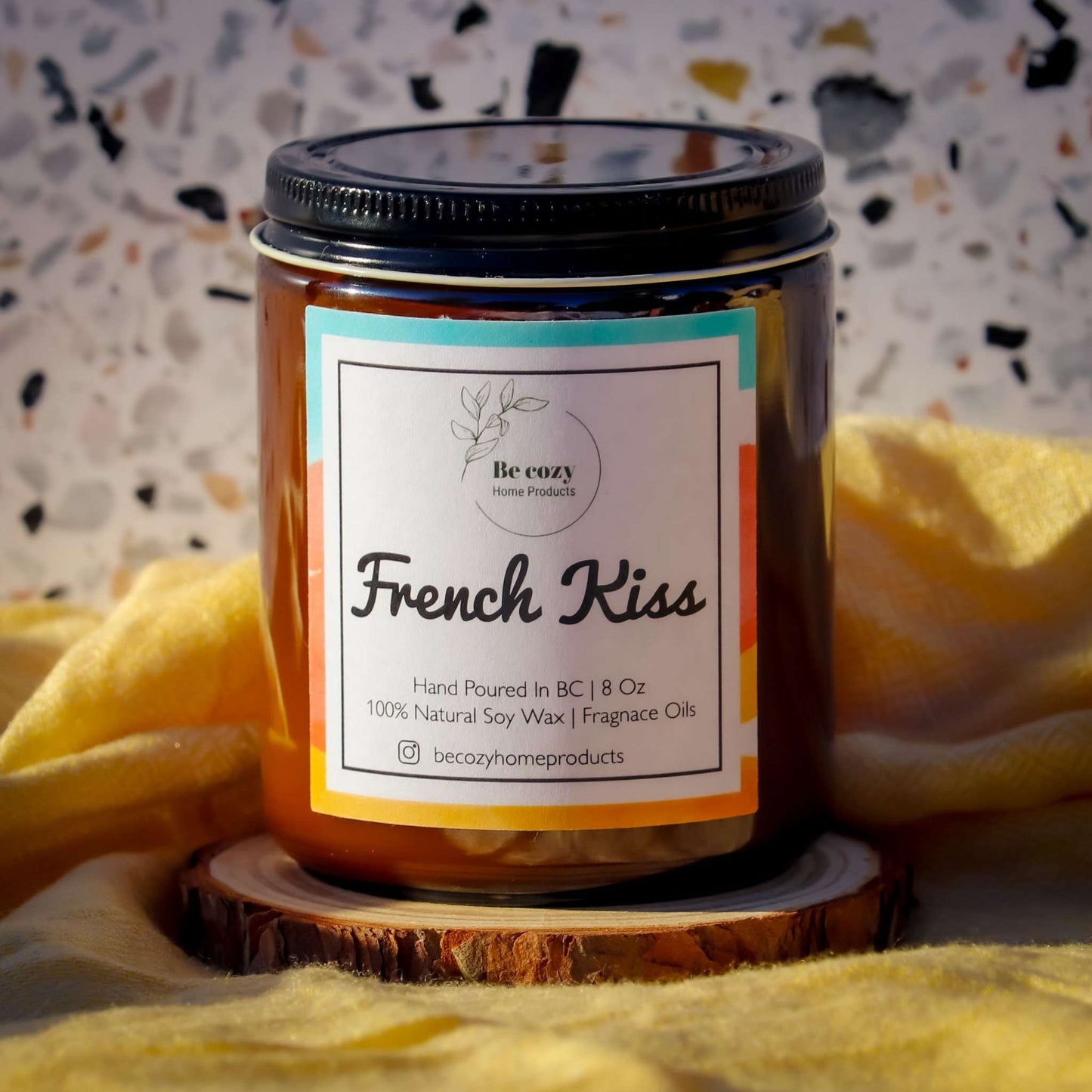 BeCozy Home Products French Kiss - Soy Wax Candle