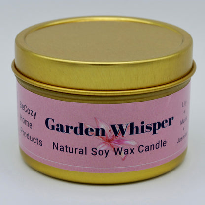 Garden Whisper Soy Wax Candle.