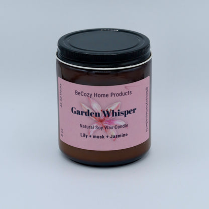 Garden Whisper Soy Wax Candle.