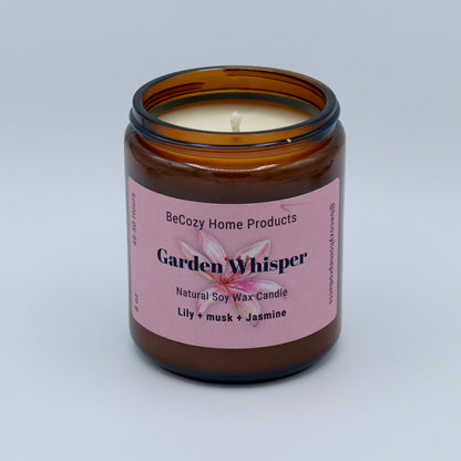 Garden Whisper Soy Wax Candle.