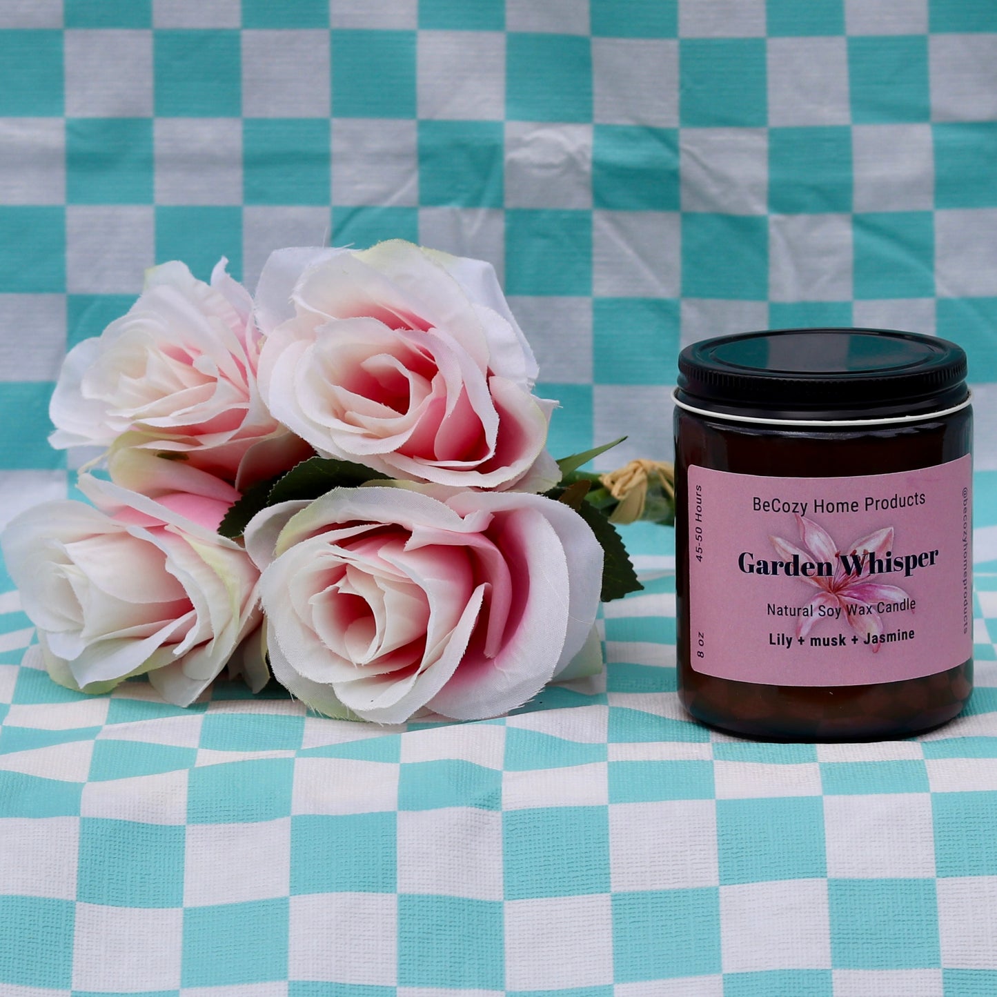 Garden Whisper Soy Wax Candle.